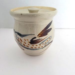 Cornwall Bridge Pottery Sugar Bowl/Honey Pot